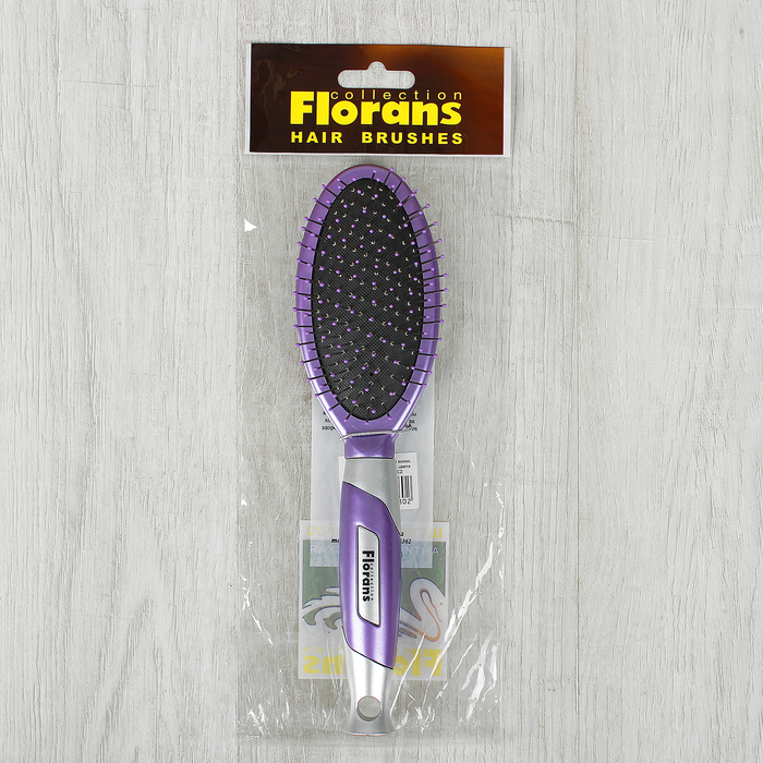 Расчёска массажная, овальная, 25см, цвет МИКС