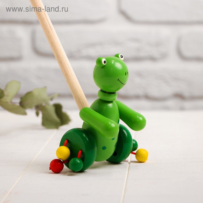 

Детская каталка на палочке «Животные с лапками» 8×11×50, МИКС