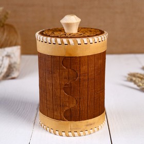 

Туес "Розочка", шитый, D=8 см, береста