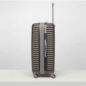 

Чемодан большой 27", отдел на молнии, кодовый замок, 4 колеса, цвет коричневый