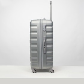 

Чемодан большой 28", отдел на молнии, кодовый замок, 4 колеса, цвет серый