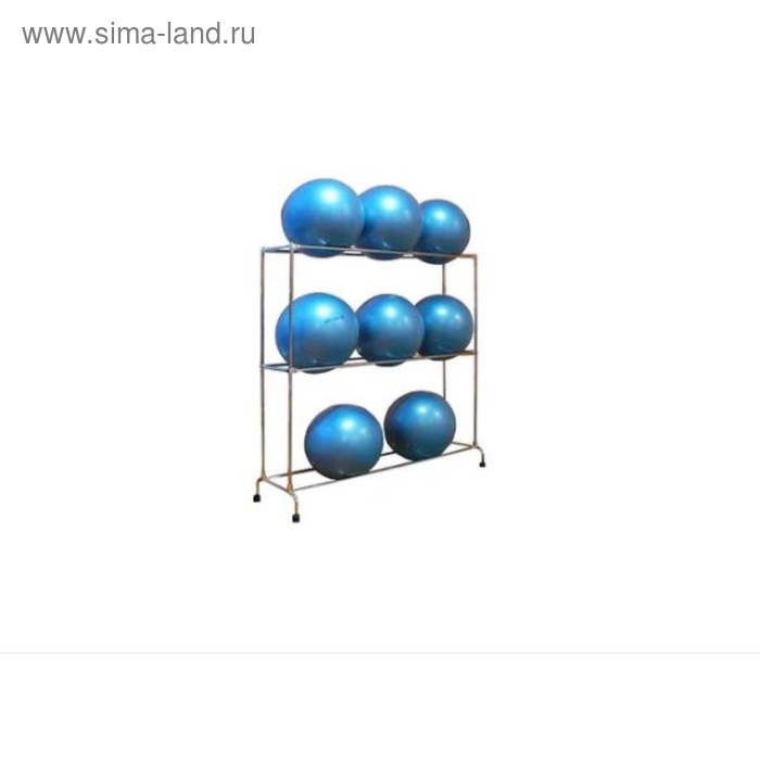 

Стеллаж для гимнастических мячей (9 шт), 160х200х50см, цвет серый