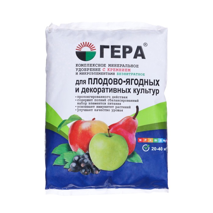 

Удобрение "ГЕРА" для Плодовых и ягодных культур с диатомитом, 0,9 кг