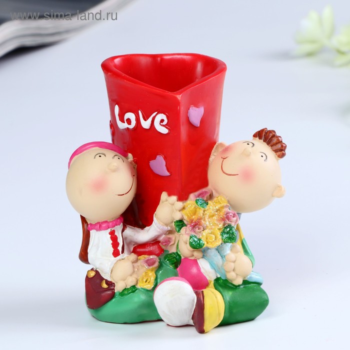 

Карандашница "Love" 9,5х8х10,5 см микс