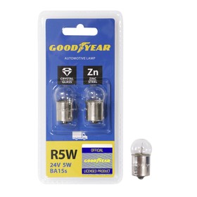 

Лампа автомобильная Goodyear, R5W, 24 В, 5 Вт, набор 2 шт