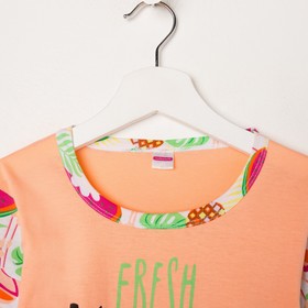 

Пижама для девочки Fresh, цвет коралловый, рост 110-116 см
