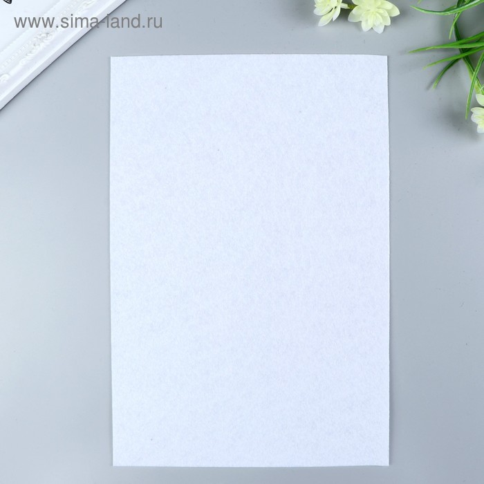 

Фетр жесткий 1 мм 20х30 см белый