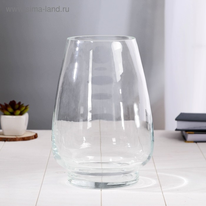 Ваза Вурм d-11,5см 25х15, V=3,7л (толщина стекла 1,5 мм) 1881 прозрачная ваза вурм d 11 5см 25х15 v 3 7л толщина стекла 5 5мм 1881 прозрачная
