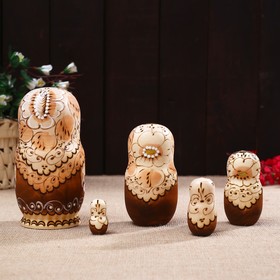 

Матрёшка «Жженка» красная 5 кукольная 17 см
