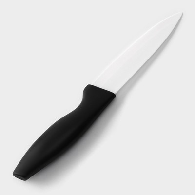 Нож керамический Доляна «Тень», лезвие 10,5 см, цвет чёрный