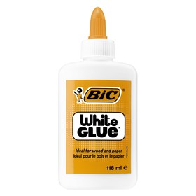 

Клей ПВА 118 мл BIC White Glue, белый, смываемый, для бумаги и картона