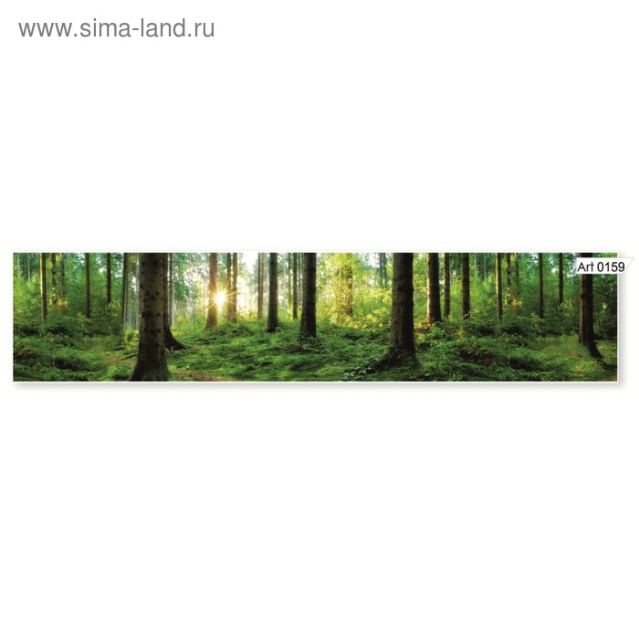 цена Фартук кухонный МДФ PANDA Зеленый лес, 0159