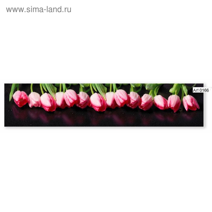 цена Фартук кухонный МДФ PANDA Тюльпаны, 0166