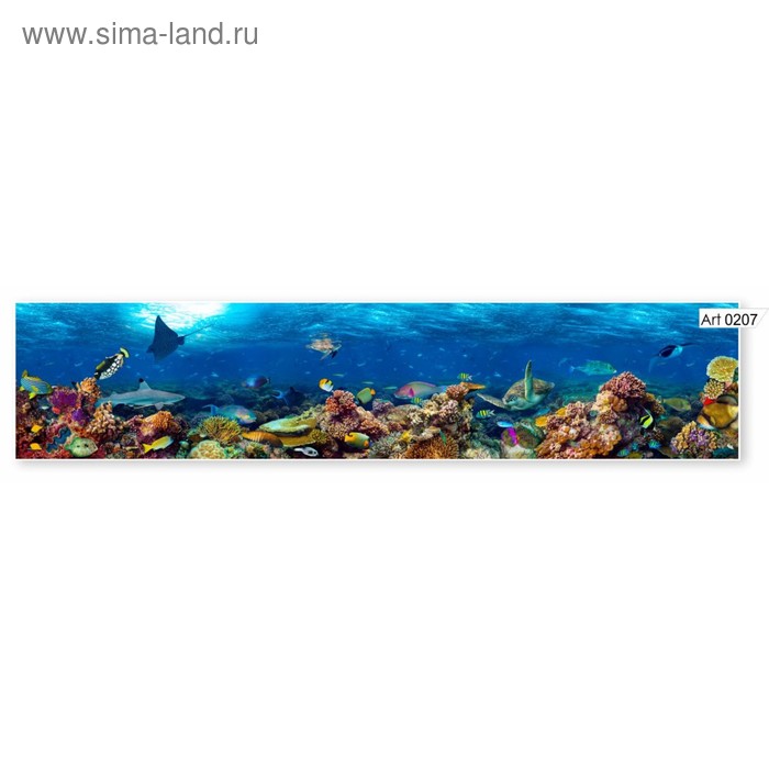 Фартук кухонный МДФ PANDA Подводный мир, 0207