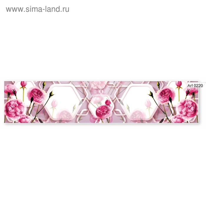 Фартук кухонный МДФ PANDA Розовые розы, 0220 фартук приталенный розовые розы размер