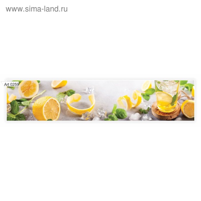 Фартук кухонный МДФ PANDA Лимон, 0259 фартук кухонный мдф panda апельсины 0246