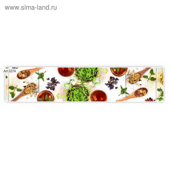 Фартук кухонный МДФ PANDA Зелень, 0274 цена и фото