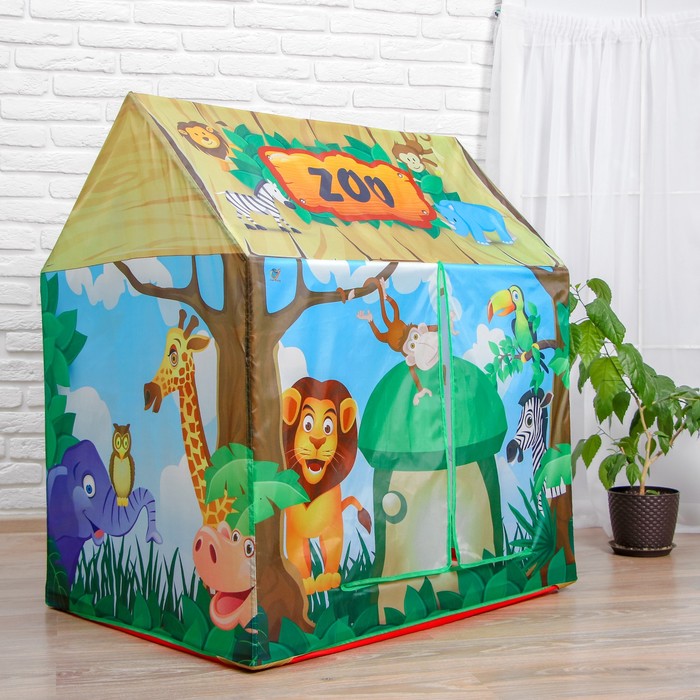 Детская игровая палатка «Зоопарк» 93×70×103 см