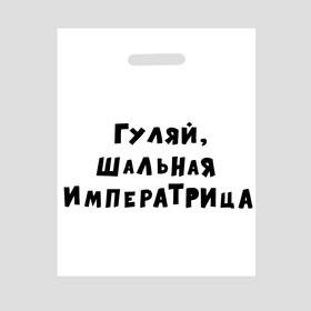

Пакет с приколами, полиэтиленовый с вырубной ручкой, «Гуляй шальная императрица», 31 х 40 см, 60 мкм