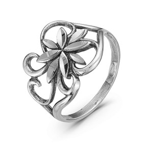 

Кольцо "Дыхание ветра", посеребрение с оксидированием, 16,5 размер