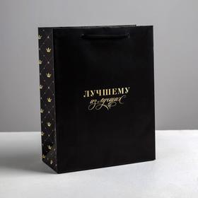 Пакет подарочный ламинированный вертикальный, упаковка, «Лучшему из лучших», MS 18 х 23 х 10 см