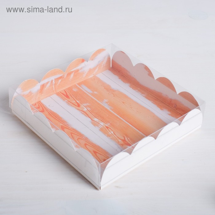 

Коробка для кондитерских изделий с PVC-крышкой «Вкусно», 13 × 13 × 3 см