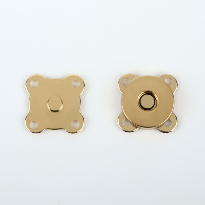 Кнопки магнитные пришивные, d = 14 мм, 10 шт, цвет золотой