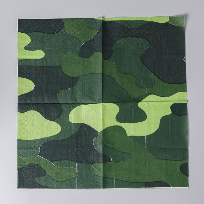 Салфетка бумажная «Милитари», набор 12 шт. 4846358