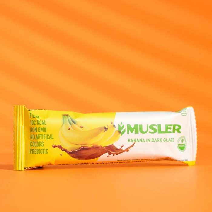 батончик мюсли musler орешки с шоколадом 30 г Батончик мюсли MUSLER Банан в тёмной глазури, 30 г