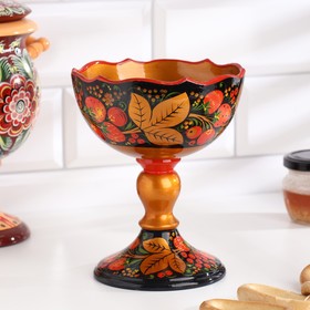 Конфетница резная,15х13 см, хохлома Ош