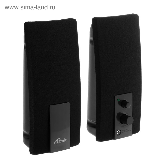 фото Компьютерные колонки 2.0 ritmix sp-2059, 2х3 вт, usb, черные