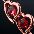 Сувенир с кристаллами Swarovski "Двойное сердце со стрелой" 6,6х6,6 см - Фото 4