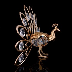 

Сувенир с кристаллами Swarovski "Павлин с распущенным хвостом" 13,4х9,1 см