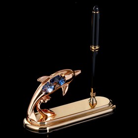 

Ручка на подставке "Дельфинчик" с кристаллами Swarovski 16,2х15 см