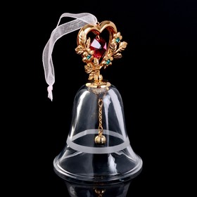 

УЦЕНКА Сувенир с кристаллами "Колокольчик с сердцем" 18,5х6,1 см