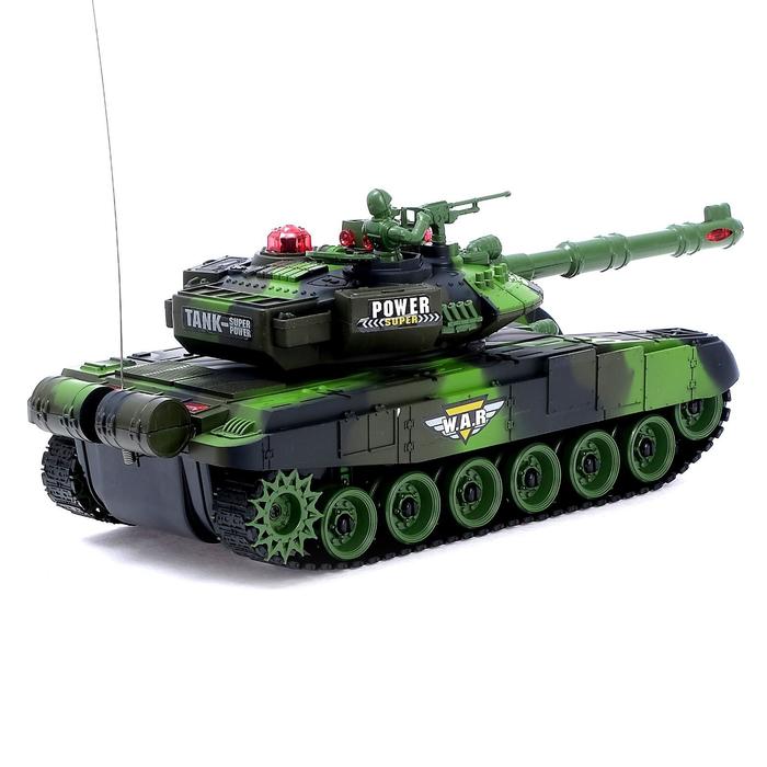Танк радиоуправляемый "Защитник", с аккумулятором, световые и звуковые эффекты, цвета МИКС