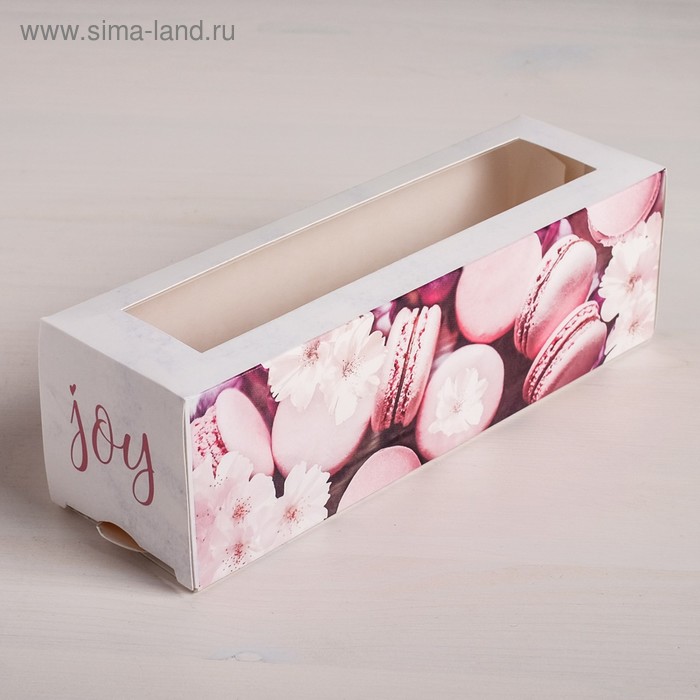 

Коробка для макарун, кондитерская упаковка «Sweet time», 18 х 5.5 х 5.5 см
