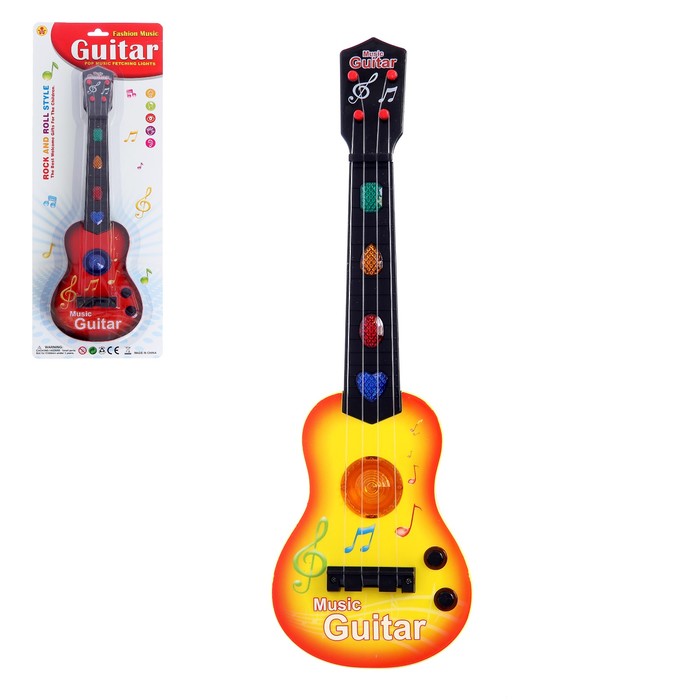 Гитара «Супервечеринка», световые и звуковые эффекты, игрушечная, МИКС