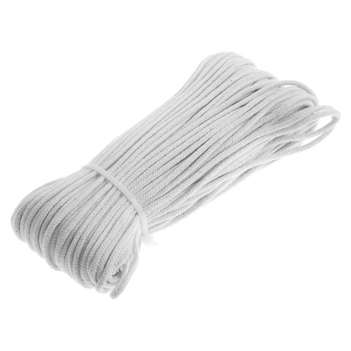 Веревка хлопковая плетеная 3.0 мм, 50 м, без покрытия