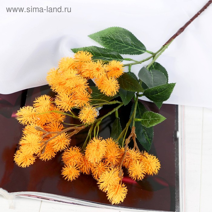 

Цветы искусственные "Рицина" диам.цветка 2,5см h-73 см оранжевый