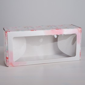 

Коробка складная с PVC-окном «Цветы», 16 × 35 × 12 см