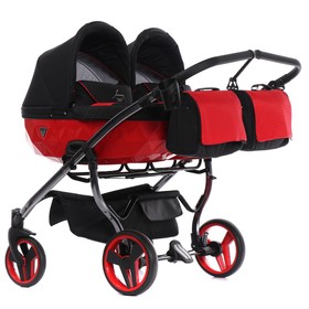 

Коляска для двойни 2 в 1 Junama Diamond Duo JDS-01, цвет чёрный