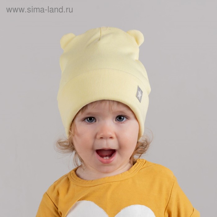 фото Комплект для девочки (шапка, снуд), цвет жёлтый, размер 50-54 hoh loon