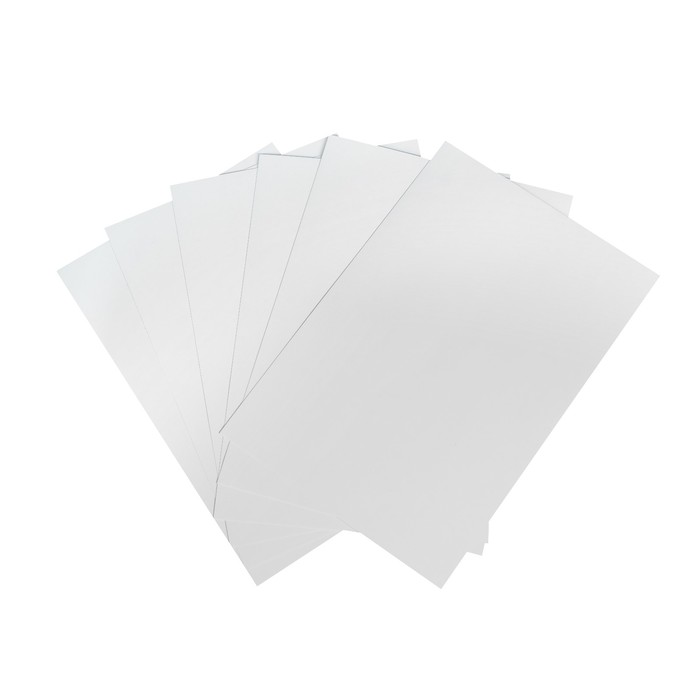 Картон белый А4, 6 листов, мелованный, двухсторонний, в папке