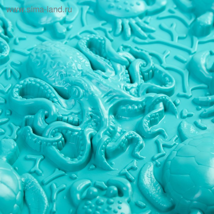 фото Модульный массажный коврик «океан», 1 модуль, цвет голубой ортопазл