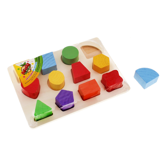 Головоломка "Изучаем цвета и фигуры", 12 объёмных фигур