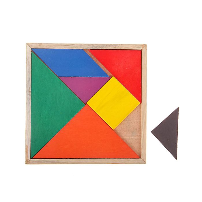 Головоломка квадратная, 7 деталей