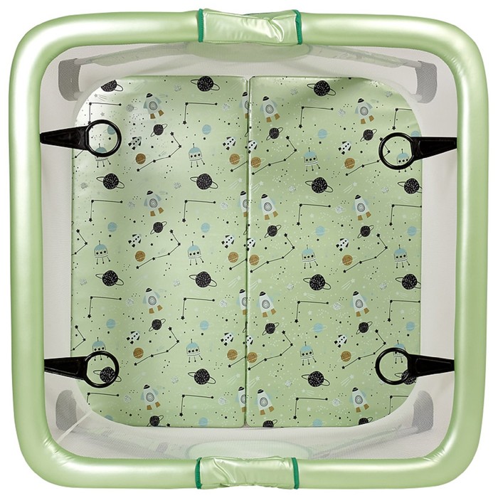 Манеж «Фея» книжка «Космическое путешествие», цвет зеленый 4875429