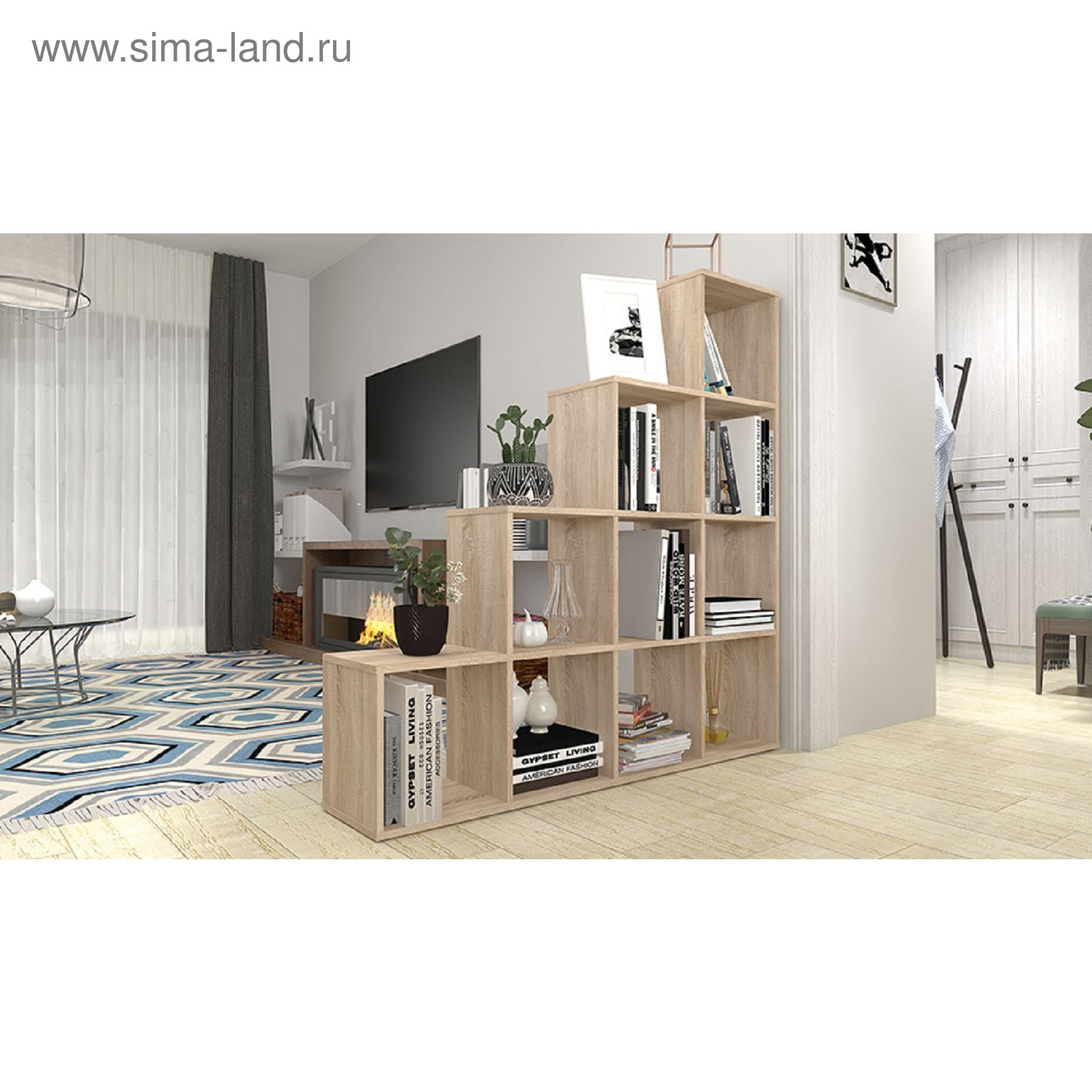 Стеллаж polini home smart каскадный 10 секций