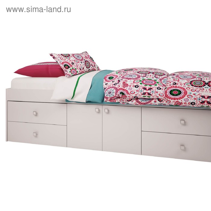 фото Кровать детская polini kids simple 3100 н, 4 ящика, цвет белый